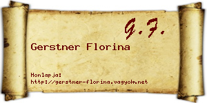 Gerstner Florina névjegykártya